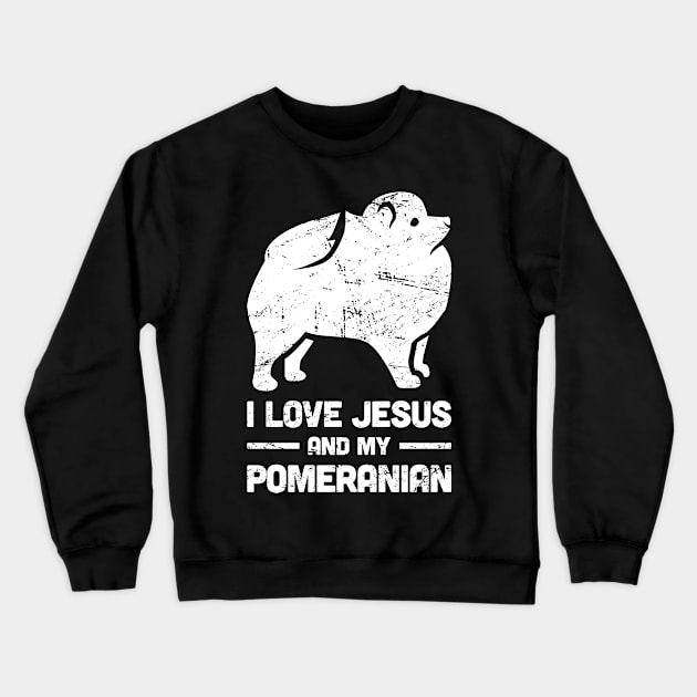 Pomeranian - Funny Jesus Christian Dog Crewneck Sweatshirt by MeatMan